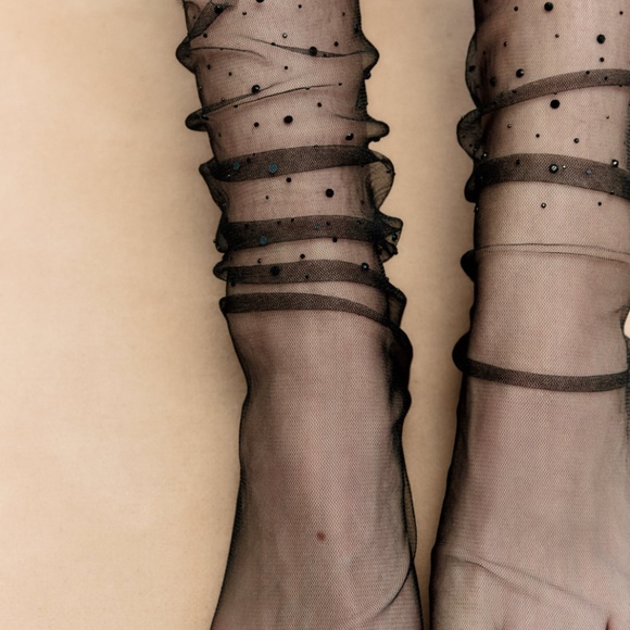 Zara Accessories - SHIMMERY TULLE SOCKS